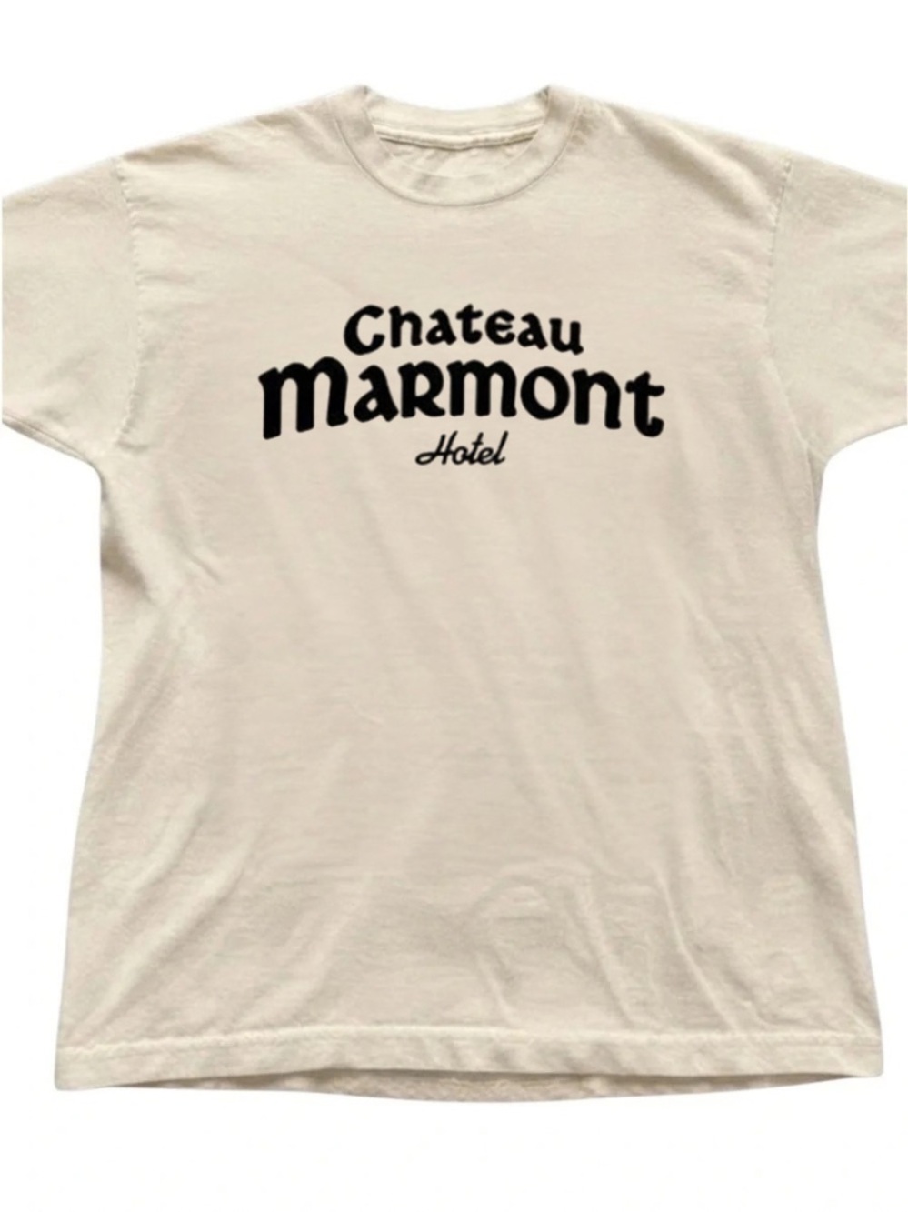 Chateau Marmont Hotel Logo Cream tshirt